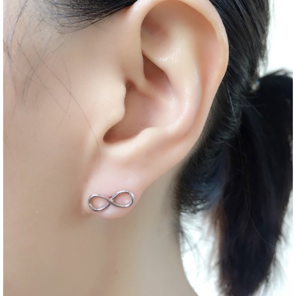 LAST PAIR‼️Sterling Silver Infinity Earrings - Picture 3 of 4